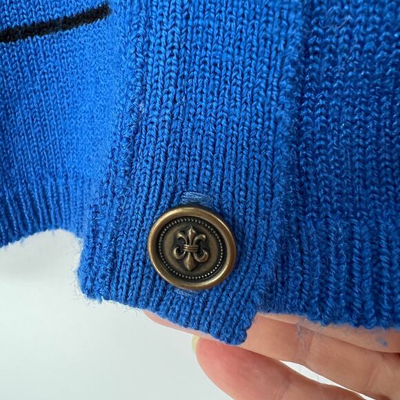 Vintage Vivanti Button Cardigan Sweater Plus Sz 14 Colorful Stripe Crewneck USA - Picture 6 of 11